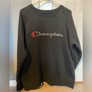 XL black Champion crew neck